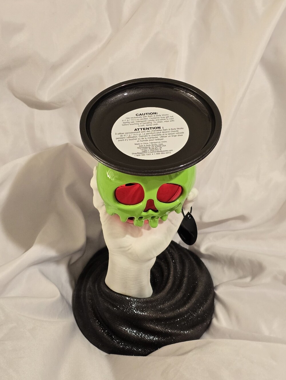 NWT Bath & Body Works Disney Villain Evil Queen Poison Apple 3Wick Candle Holder - Picture 2 of 5